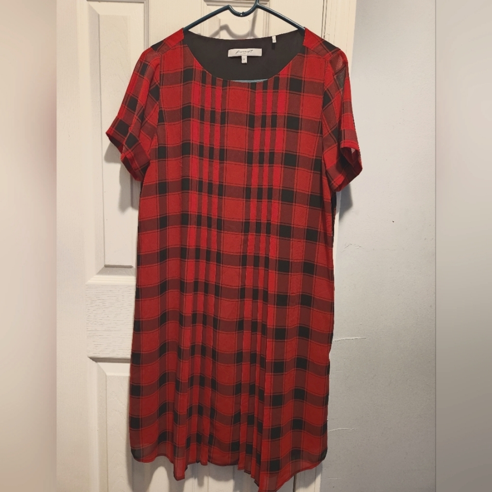 Foxcroft nyc short sleeve pleated dress - Picture 1 of 6